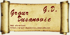 Grgur Dušanović vizit kartica